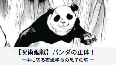 【呪術廻戦】パンダの正体は夜蛾学長の息子の魂