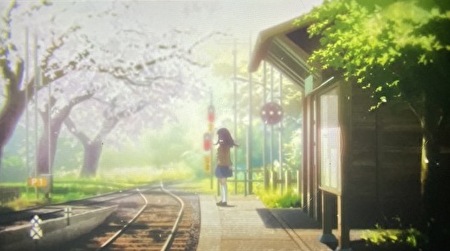 【呪術廻戦】満開の桜の中で駅のホームに立つ沙織 (さおり) ちゃん
